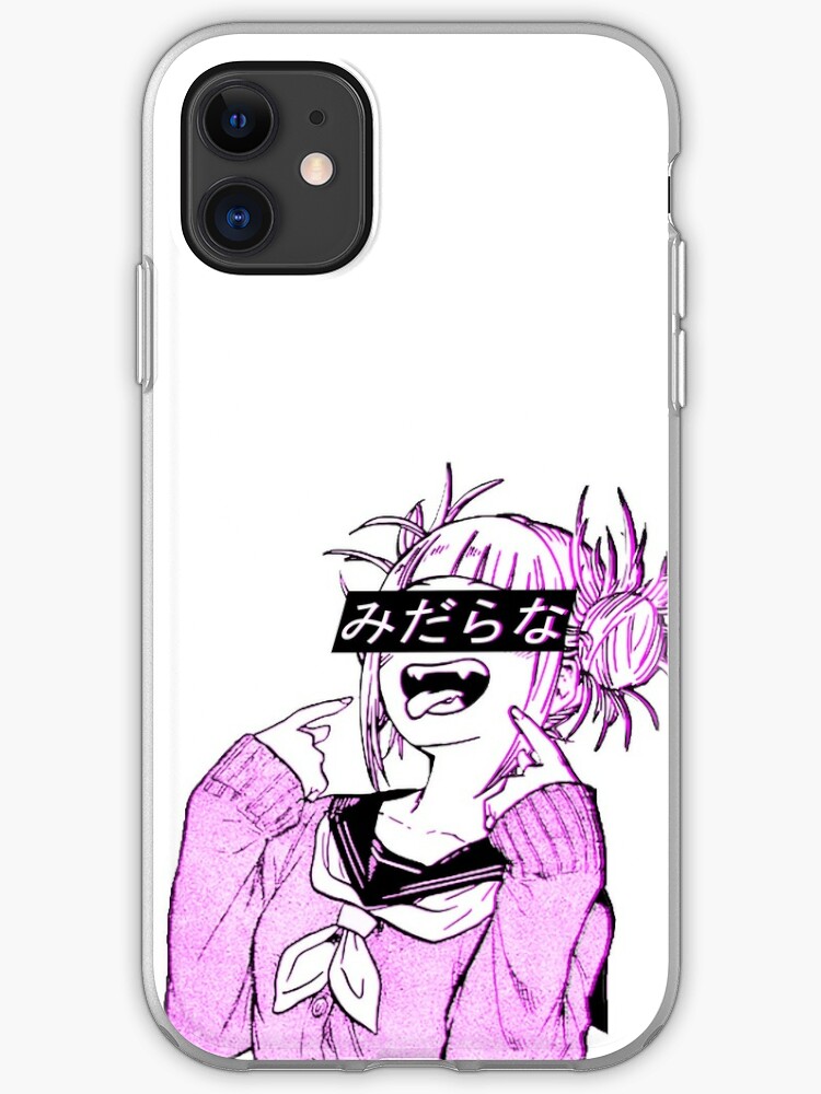 Lewd Pink Sad Japanese Anime Aesthetic Iphone Case Cover By Poserboy Redbubble