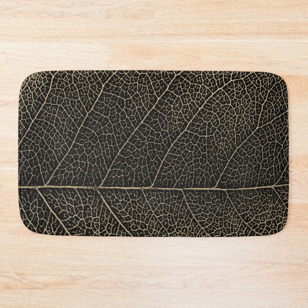 Item preview, Patterns of Nature - Leaf Veins in Gold on Black Canvas No. 2 designed and sold by Serge Averbukh Art Studio.