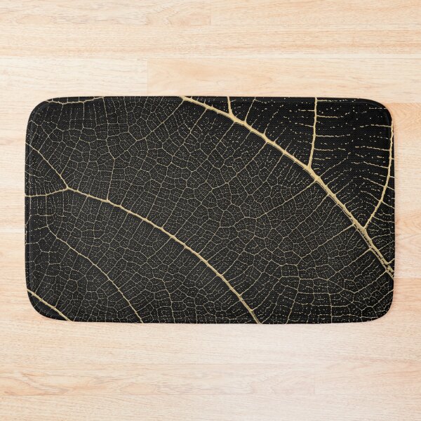 Item preview, Patterns of Nature - Leaf Veins in Gold on Black Canvas No. 1 designed and sold by Serge Averbukh Art Studio.