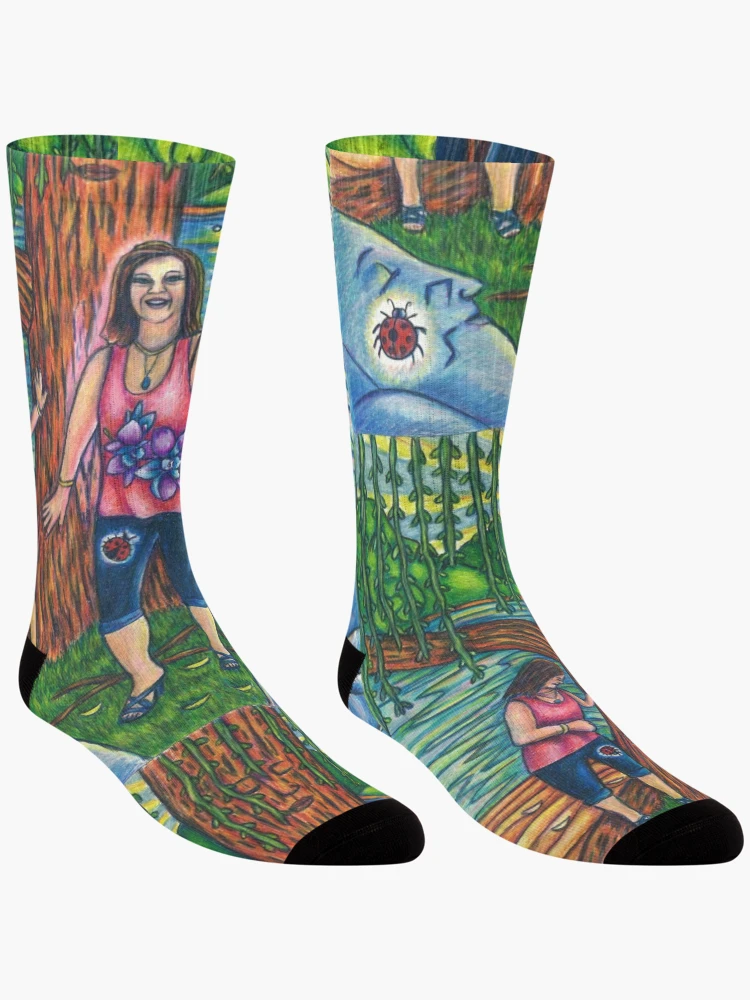Thumbnail 3 of 5, Socks, Eclipse designed and sold by Roxiartwork.