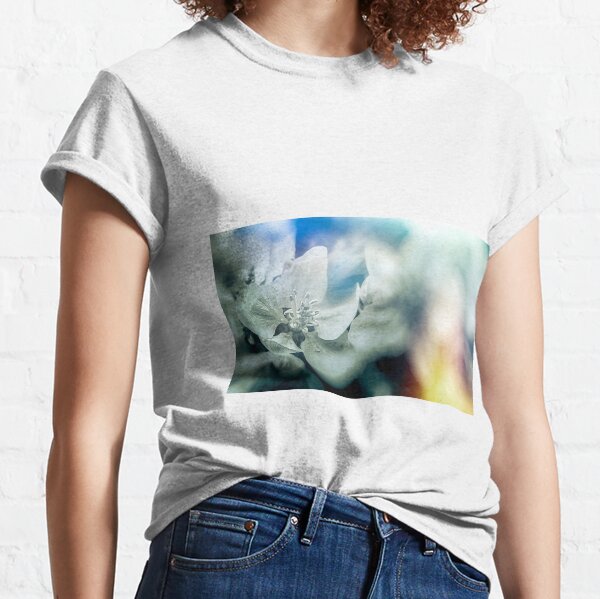 Botanical Women's Apple Blossom All-Over Print Women's Athletic T-shirt