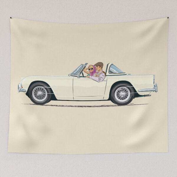 Item preview, Ivory coloured TR4 with optional 'Surrey Top' & wire wheels designed and sold by Bigs66.