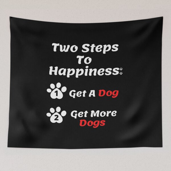 Item preview, Two Steps To Happiness Cute Dog Gift designed and sold by brookes88.
