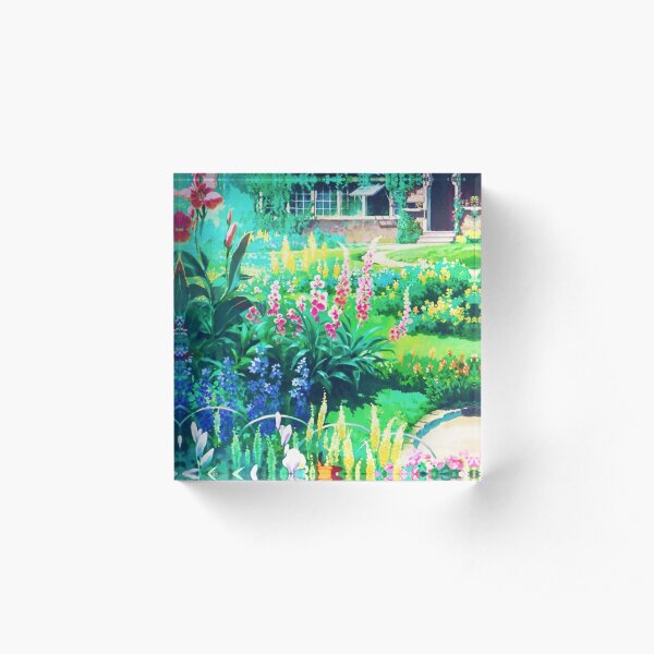 Anime Flowers Landscape Acrylic Block