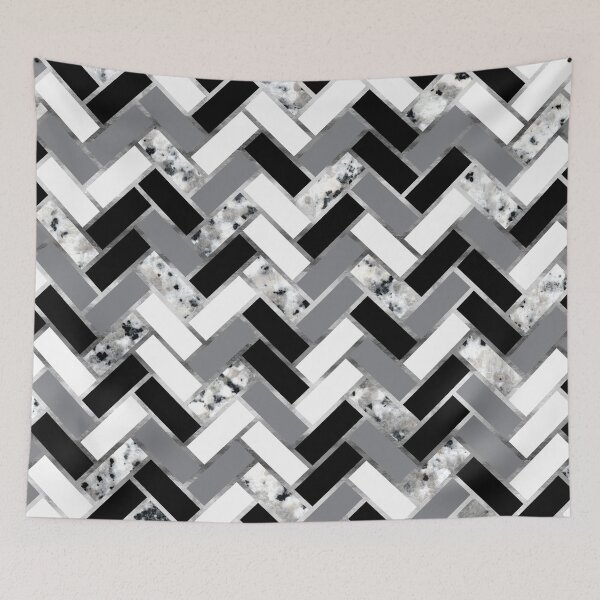 Item preview, Shuffled Marble Herringbone designed and sold by fancyashell.