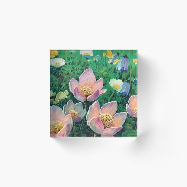 Anime Flowers Scenery Acrylic Block