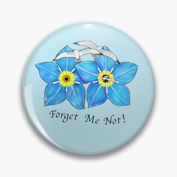 Item preview, "Forget Me Not!" - Forget Me Nots & Seagulls 2 designed and sold by Elizabeth Ferber-Wolter.