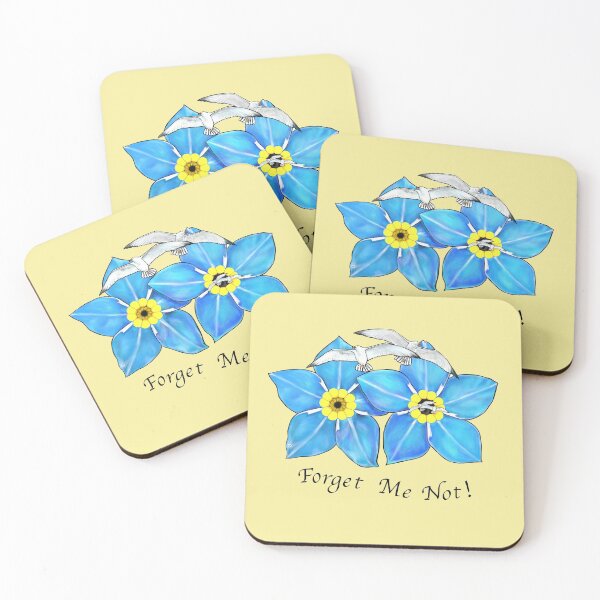 Item preview, "Forget Me Not!" - Forget Me Nots & Seagulls 2 designed and sold by Elizabeth Ferber-Wolter.