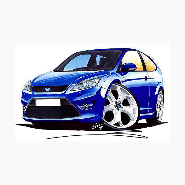 Item preview, Ford Focus ST (Facelift) Blue designed and sold by Yeomans Cartoons.