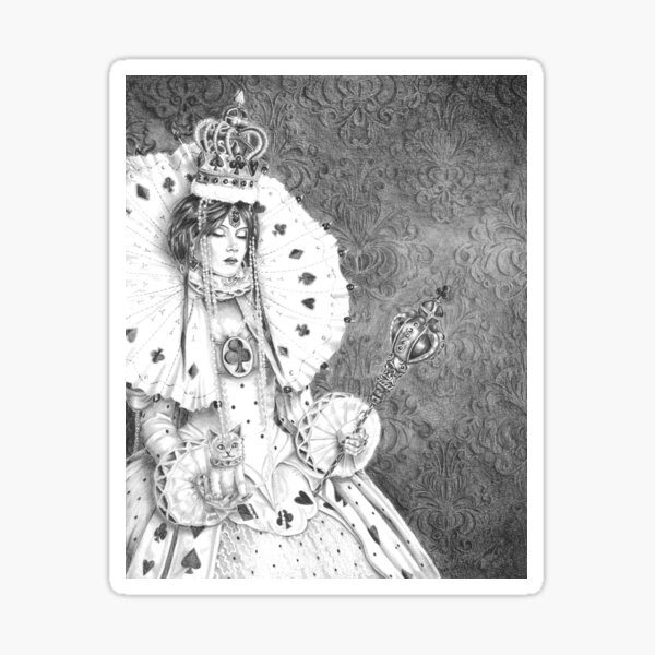 White Queen Alice in Wonderland Through the Looking Glass Sticker