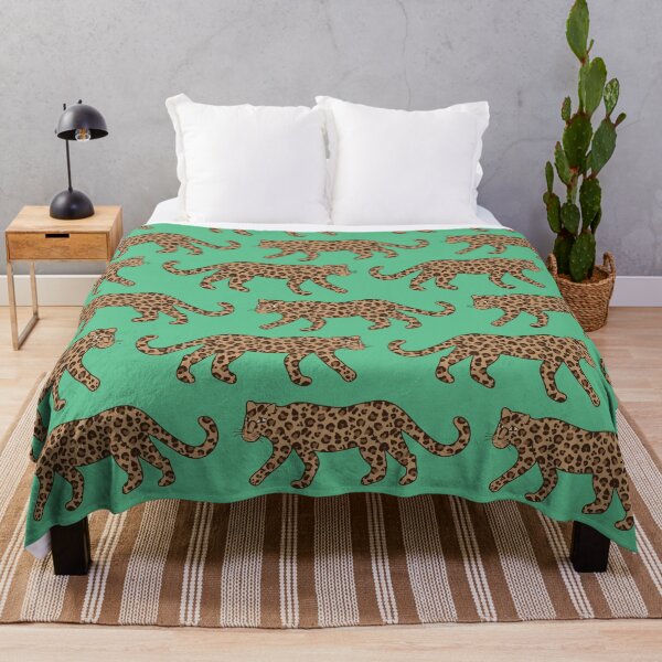 Item preview, Leopard Parade - Jungle Green designed and sold by fancyashell.