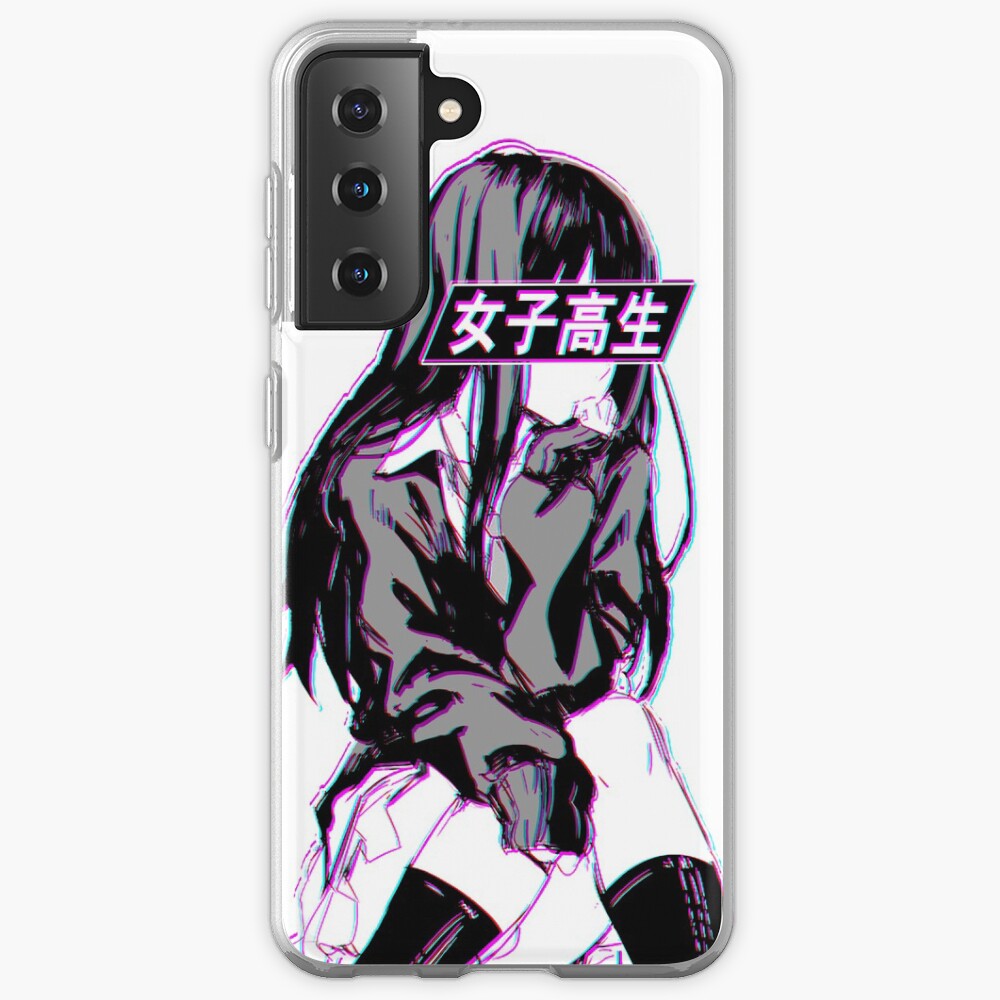 SCHOOLGIRL GLITCH - SAD JAPANESE ANIME AESTHETIC Case & Skin for Samsung Galaxy