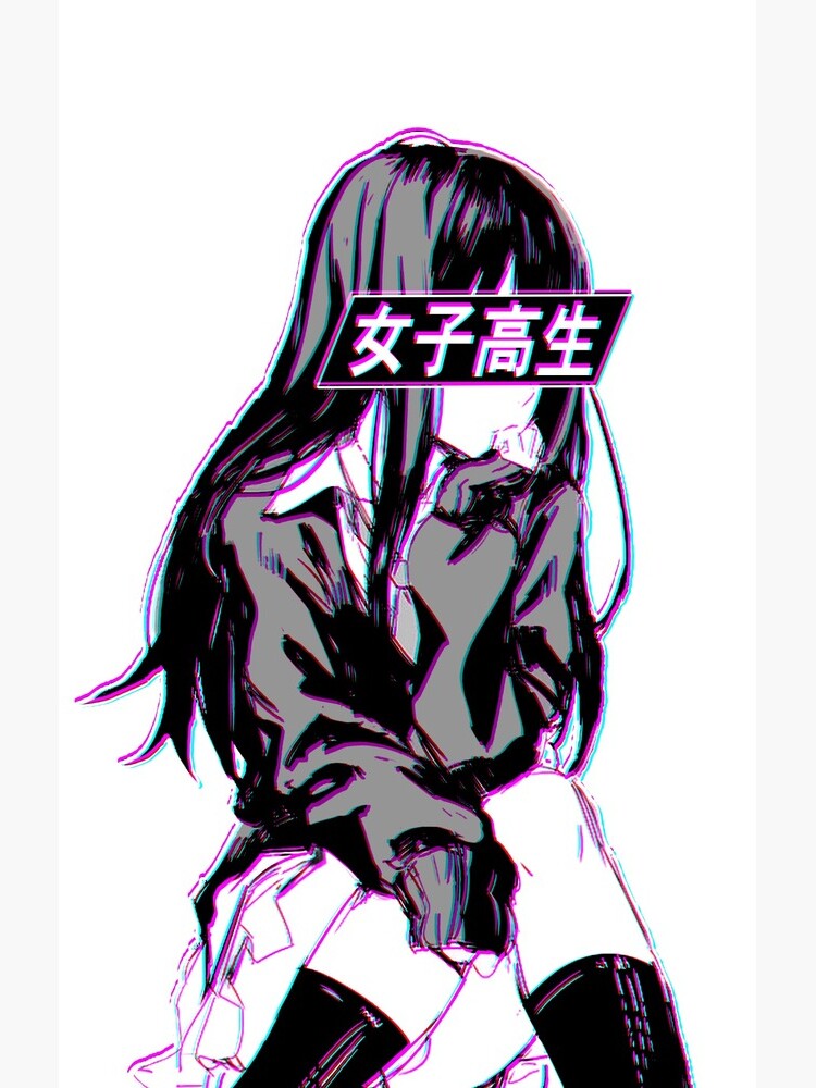 SCHOOLGIRL GLITCH - SAD JAPANESE ANIME AESTHETIC by PoserBoy