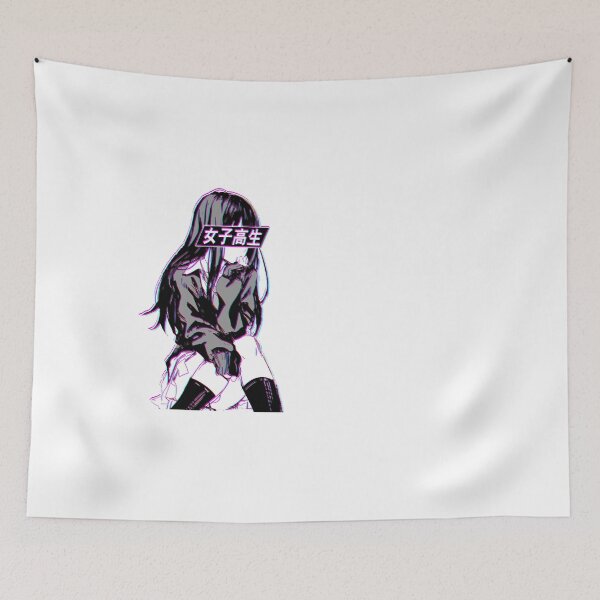 Item preview, SCHOOLGIRL GLITCH - SAD JAPANESE ANIME AESTHETIC designed and sold by PoserBoy.