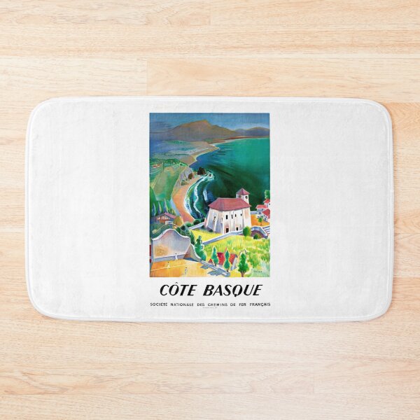 Item preview, 1946 France Cote Basque Railway Travel Poster designed and sold by retrographics.