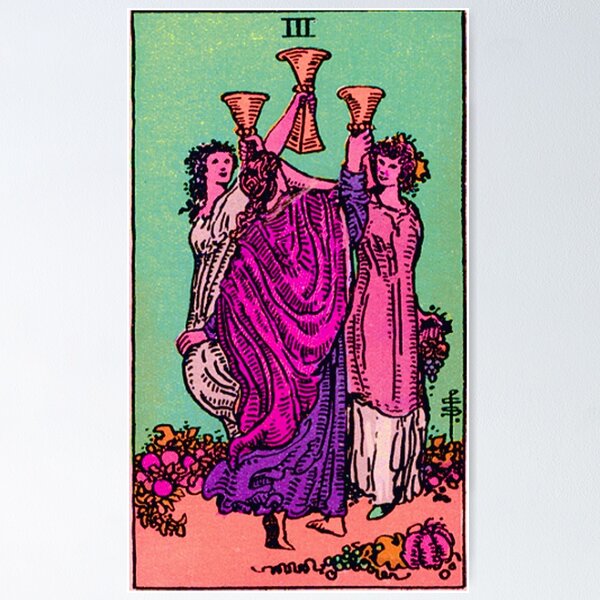 Item preview, Three of Cups TWISTED designed and sold by Phantastique Boutique.