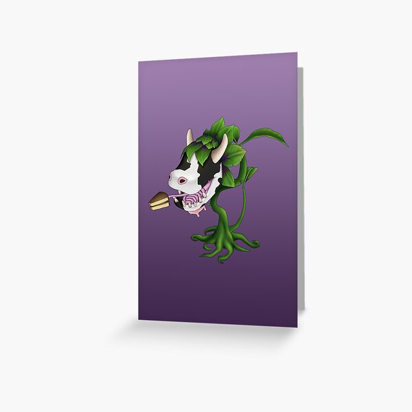 Cow Plant Greeting Card