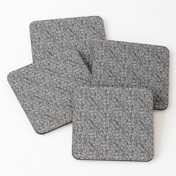 Item preview, White Swirls On Gray designed and sold by bloomingvine.