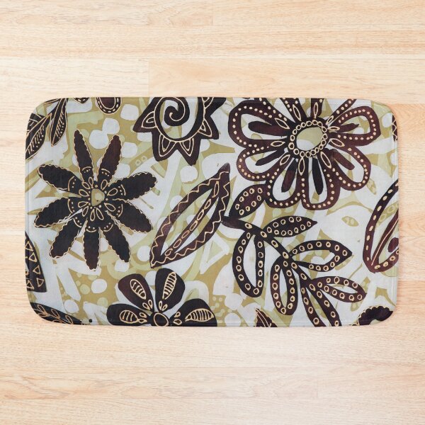 Item preview, Tribal Abstract Floral in Beige and Brown designed and sold by Leslie Rogers Todder.