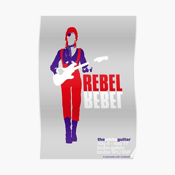 Icono de Glam Rock de los 70 David Ziggy Bowie Art Póster