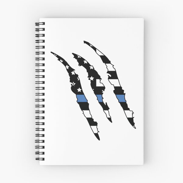 Item preview, Thin Blue Line Flag Claw Marks designed and sold by MasterKlaw.