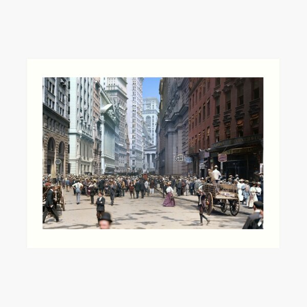 Curb Market in NYC, ca 1900 Art Print