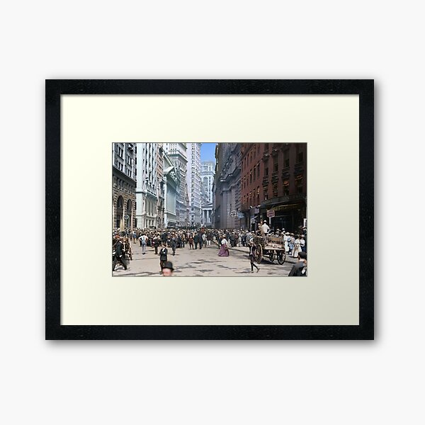 Curb Market in NYC, ca 1900 Framed Art Print