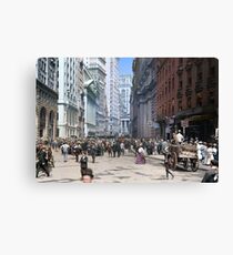 Curb Market in NYC, ca 1900 Canvas Print