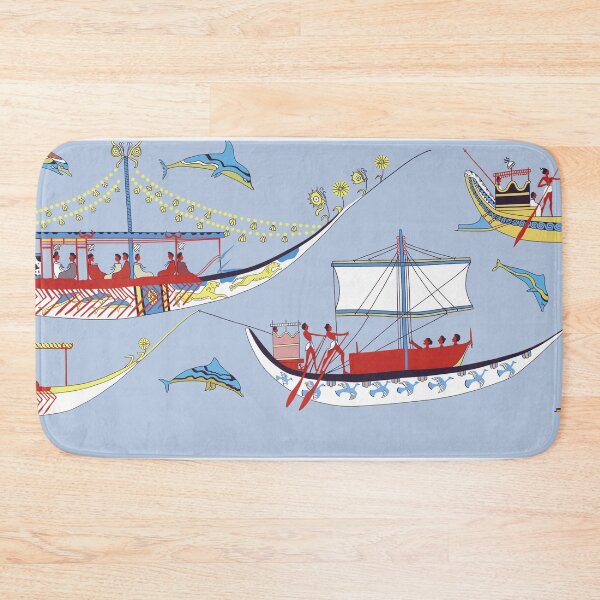 Item preview, Minoan Admirals Flotilla Fresco Shipping Scene Restoration designed and sold by W. Sheppard Baird.