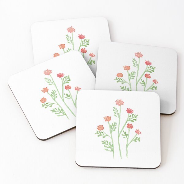 Item preview, Watercolor Red Flowers designed and sold by sol gabi.