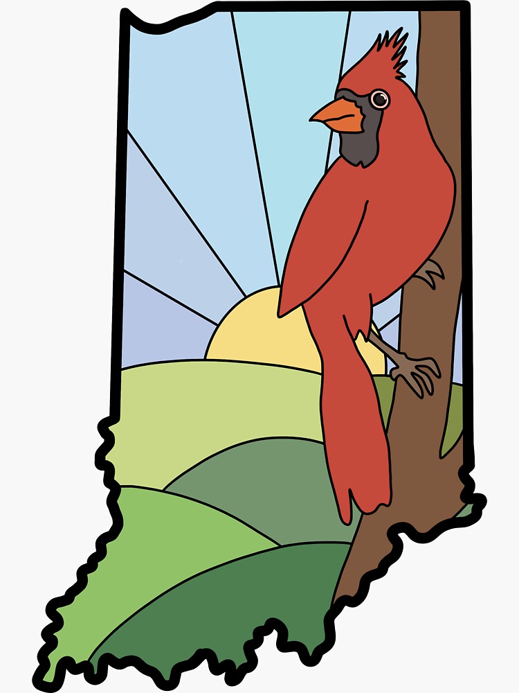 indiana-state-symbol-sticker-by-lornebean-redbubble