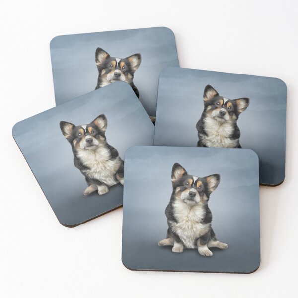 Item preview, Drawing Dog Welsh Corgi black designed and sold by bonidog.