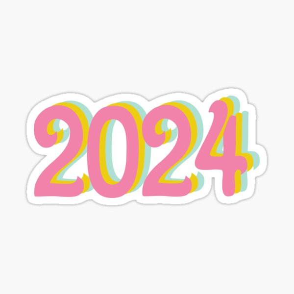 "Class of 2024" Sticker by elephantdesign1 Redbubble