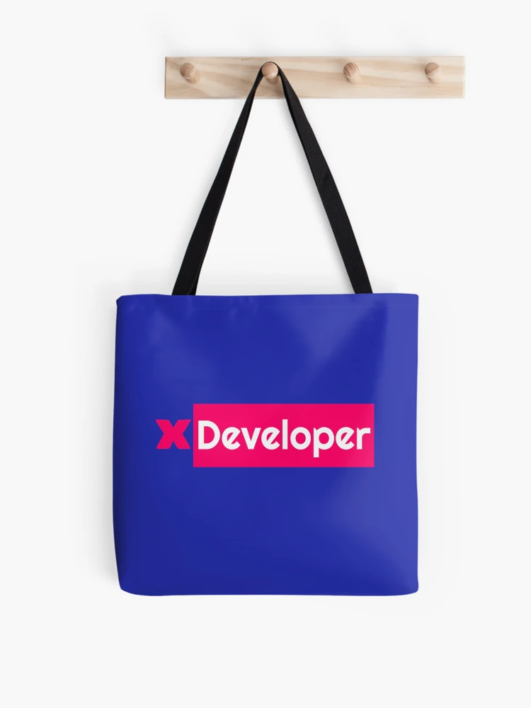 Thumbnail 1 of 2, Tote Bag, X Developer Pink, Coding, Programming designed and sold by IASunshine.