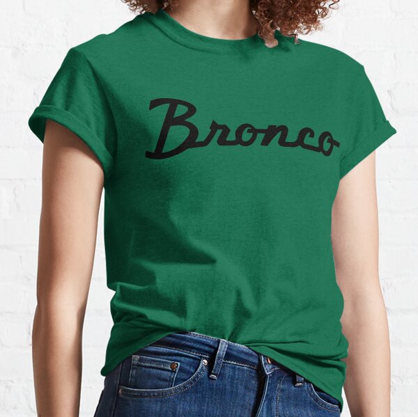 Ford Bronco T-Shirt - Navy Blue w/ Bronco Script Logo & American Flag