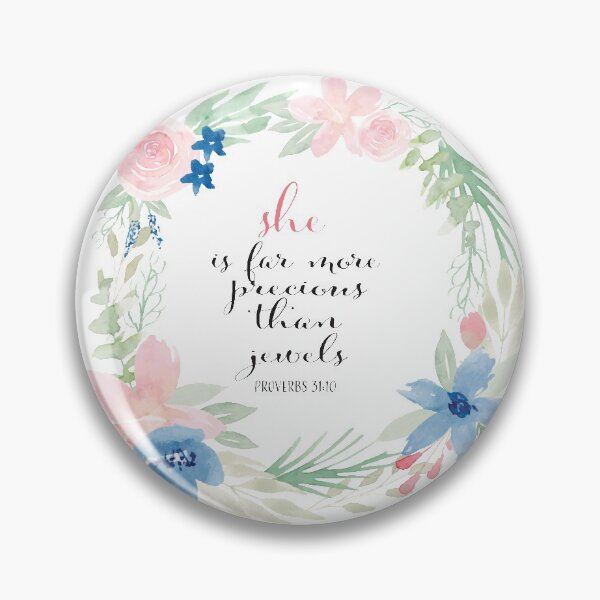 Item preview, She is far more precious then jewels | Proverbs 31 vs 10 | Christian Art designed and sold by Harpley Design Studio.