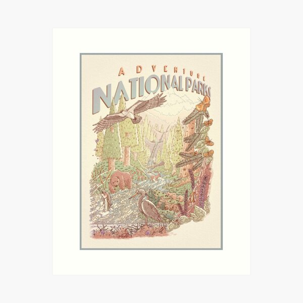 Adventure National Parks Art Print