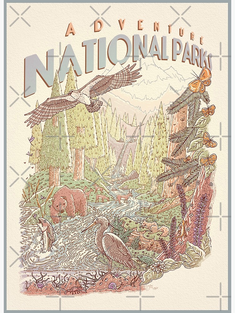 Disover Adventure National Parks Premium Matte Vertical Poster