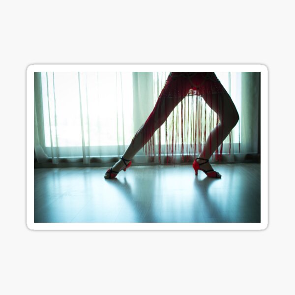 Woman legs in dancing pose Sticker