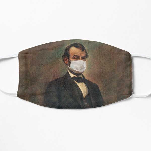 Abraham Lincoln with Face Mask Funny Flat Mask