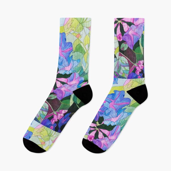 Item preview, Purple blue Bindweed (morning glory) flowers in watercolor designed and sold by esvb.