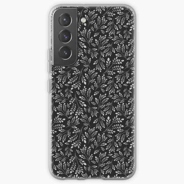 Lindas Hojas Grises Funda blanda para Samsung Galaxy