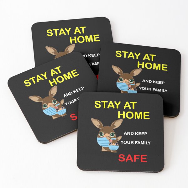 Item preview, Stay at Home  and keep your family safe quarantined kangaroo  designed and sold by SGS-.