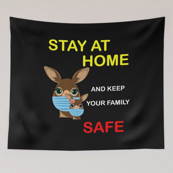 Item preview, Stay at Home  and keep your family safe quarantined kangaroo  designed and sold by SGS-.