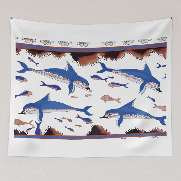 Item preview, Minoan Dolphins Fresco Restoration designed and sold by W. Sheppard Baird.