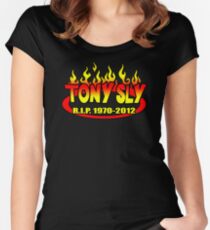 R.I.P. TONY SLY!! Women's Fitted Scoop T-Shirt
