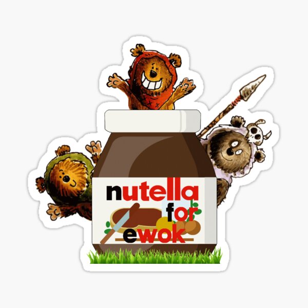 Vista previa del artículo con la obra «Ewoks sueña con Nutella!», diseñado y vendido por Sirocco88.