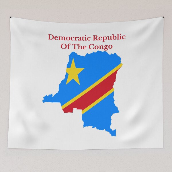 Item preview, Democratic Republic of the Congo Flag Map designed and sold by marosharaf.