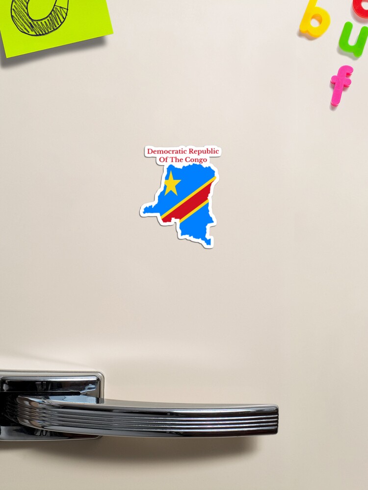 Democratic Republic Of The Congo Flag Map Magnet By Marosharaf Redbubble