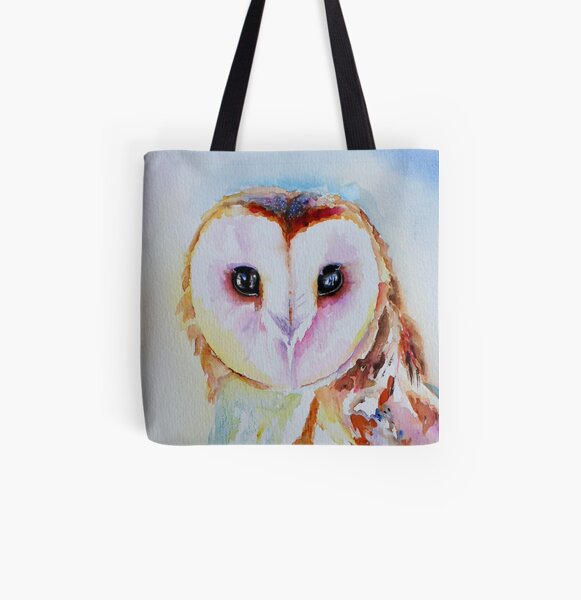 Barn Owl All Over Print Tote Bag